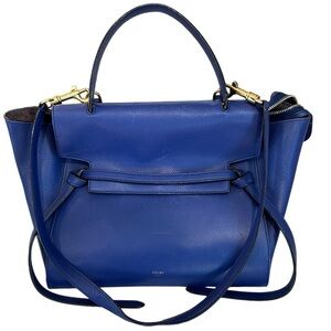 Celine Grained Calfskin Mini Belt Bag Cobalt